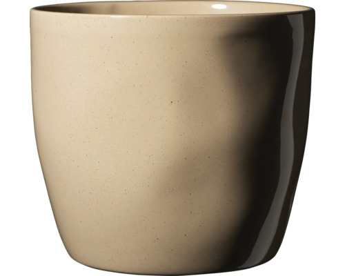 Cache-pot rond en céramique avec surface structurée pour plantes d intérieur.