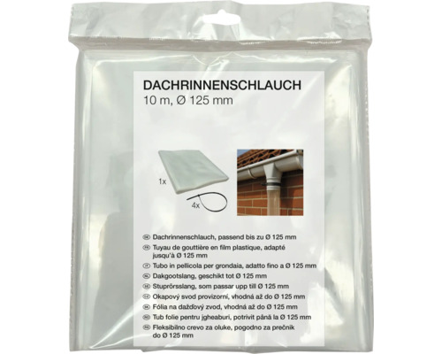 Dachrinnenschlauch transparent passend bis Ø 125 mm L = 10 m