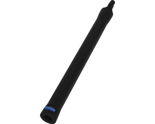 Strahlrohr für Hochdruckreiniger, schwarz, mit blauem Clipverschluss.