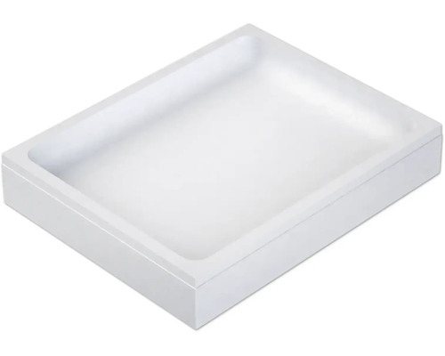 Receveur de douche rectangulaire en acrylique sanitaire au design plat pour la salle de bains.