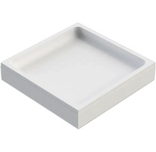 Receveur de douche blanc carré en acrylique sanitaire avec surface lisse.
