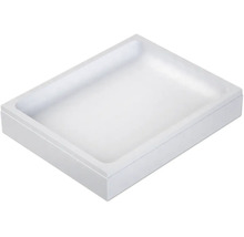 Receveur de douche rectangulaire blanc en acrylique sanitaire.