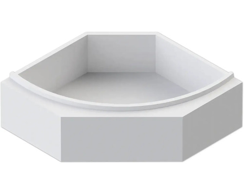 Receveur de douche pour installation en angle de forme pentagonale