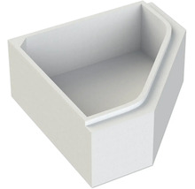 Receveur de douche d angle en acrylique en forme de quart de cercle pour installation dans la salle de bain