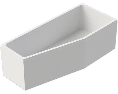Baignoire rectangulaire moderne en acrylique blanc pour installation dans la salle de bain