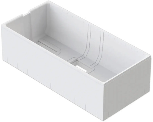 Boîtier encastré rectangulaire en plastique pour installation murale