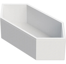 Baignoire pentagonale blanche, solution d'espace pour salles de bains modernes