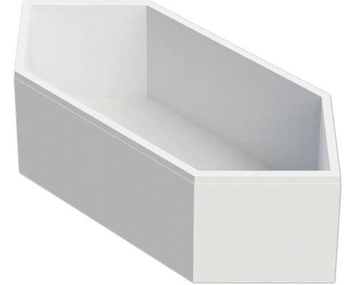 Baignoire pentagonale blanche, solution d'espace pour salles de bains modernes