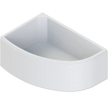 Receveur de douche quart de cercle pour installation en angle en acrylique sanitaire pour la salle de bain.