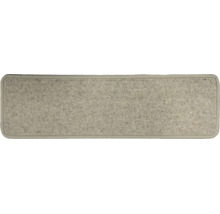 Marchette d'escalier rectangulaire avec coins arrondis, surface à boucles structurée et bord surjeté.
