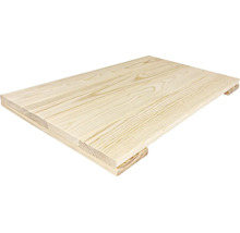 Massivholzplatte aus Kiefernholz als Leimholzplatte fuer Moebelbau