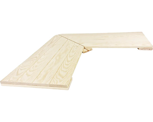 Tablette d angle en bois massif pour systèmes d étagères d angle