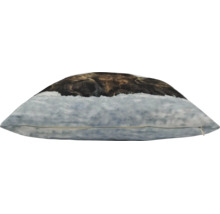 Coussin décoratif avec motif d'ours dans la neige en impression photo