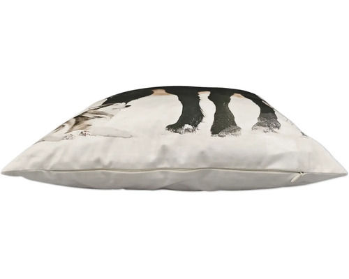 Coussin décoratif avec motif animalier et fermeture éclair