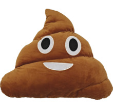 Coussin en peluche en forme d emoji caca