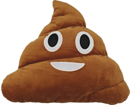 Coussin en peluche en forme d emoji caca