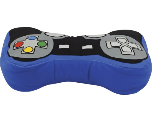 Coussin en tissu en forme de manette de jeu vidéo