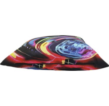 Coussin décoratif avec motif spatial abstrait et fermeture éclair