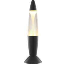 Lampe tornade décorative avec effet lumineux et base conique ainsi qu un capuchon pour un éclairage d ambiance.