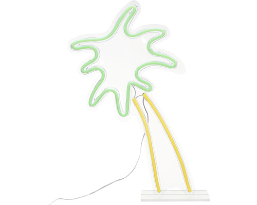 LED Neon Leuchte in Palmenform mit Standfuß für die Innenbeleuchtung