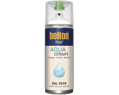 Belton Free Aqua Colours Sprühlack in Reinweiß RAL 9010 hochglänzend