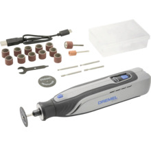 Ensemble outil rotatif sans fil Dremel avec accessoires et câble de chargement USB