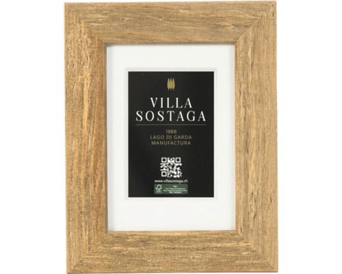 Cadre photo en bois avec passe-partout et insert Villa Sostaga