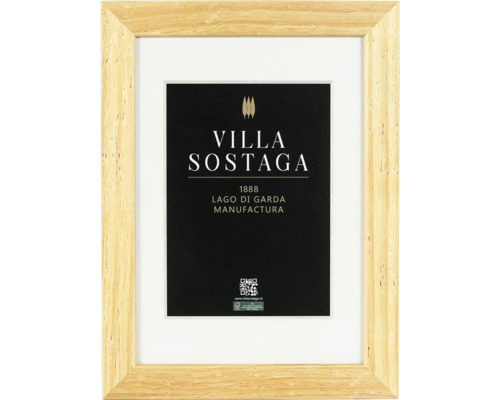 Cadre photo en bois avec passe-partout et motif Villa Sostaga