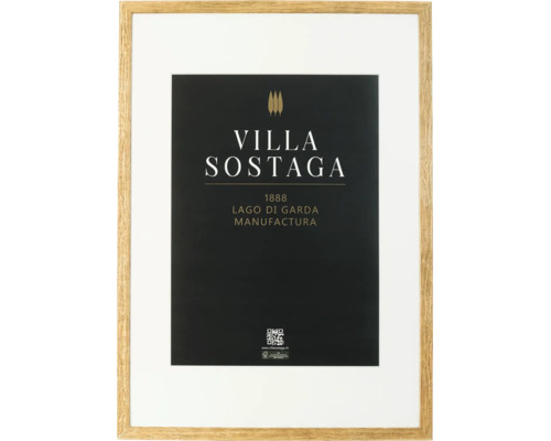 Décoration murale encadrée avec motif Villa Sostaga et cadre en bois