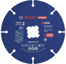 Disque à tronçonner Bosch Expert MultiMaterial pour meuleuse d'angle, diamètre 125 millimètres avec fixation X-Lock.