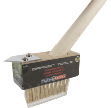 Brosse de désherbage Talen Tools avec manche pour éliminer la mousse et les mauvaises herbes entre les dalles