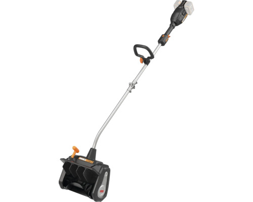 Akku Schneefräse Worx Nitro mit langem Stiel und verstellbarem Zusatzhandgriff für effizientes Schneeräumen