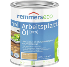 Huile pour plan de travail Remmers eco incolore, bidon de 0,75 litre pour l entretien des surfaces en bois en intérieur.