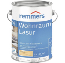 Un pot de lasure pour intérieur Remmers d'une contenance de 2,5 litres, incolore et mat.