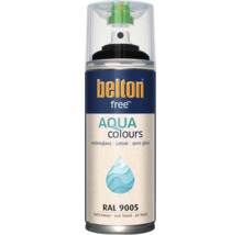 Peinture en aérosol Belton free Aqua satiné en noir foncé RAL 9005