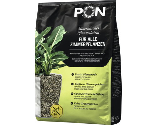 Sac de substrat minéral pour plantes Lechuza Pon pour toutes les plantes d intérieur, remplaçant le terreau et évitant les sciarides.