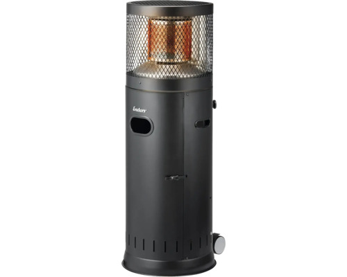 Chauffage de terrasse à gaz Enders sous forme de parasol chauffant rond avec grille de protection et porte intégrée