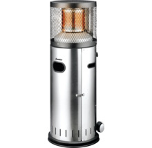 Chauffage de terrasse au gaz Enders en acier inoxydable avec grille de protection et poignées pour utilisation mobile