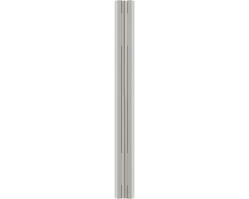 Un profilé à rainure métallique en aluminium avec une rainure centrale.