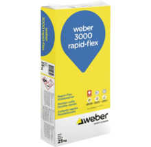 Weber 3000 Rapid-Flex Klebemörtel Sack 25 Kilogramm für den Innen- und Außenbereich