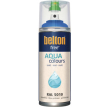 Belton Free Aqua Colours Sprühlack in Enzianblau RAL 5010 mit mattem Glanzgrad