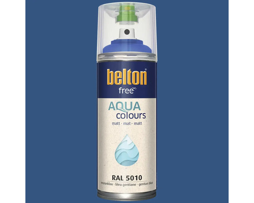 Belton free Aqua colours Sprühlack matt RAL 5010 enzianblau