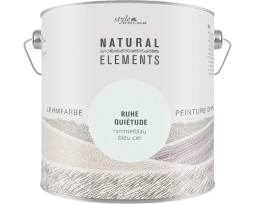 Seau de peinture à l argile Style Color Natural Elements dans la teinte Quiétude bleu ciel