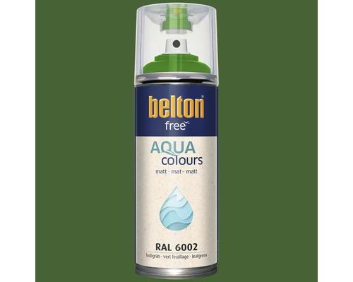 Belton Free Aqua Colours Sprühlack matt in Laubgrün RAL 6002 zur Lackierung verschiedener Oberflächen