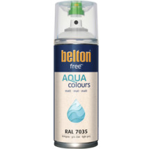 Belton Free Aqua Colours Sprühlack in Lichtgrau matt RAL 7035, wasserbasierter Lack für verschiedene Oberflächen.