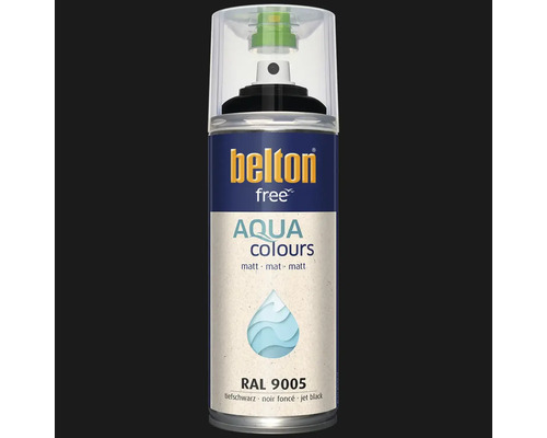 Belton free Aqua Colours Sprühlack matt tiefschwarz RAL 9005