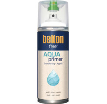 Apprêt en spray Belton Free Aqua blanc mat pour applications à base d'eau en aérosol.