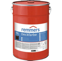 Remmers Deckfarbe 10 Liter in Tabakbraun im Metalleimer für den Wetterschutz von Holz.