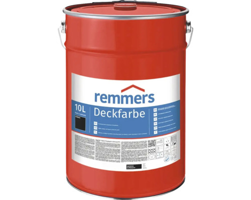 Peinture couvrante Remmers noir seau de 10 litres pour la protection contre les intemperies du bois exterieur