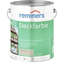 Peinture couvrante Remmers gris clair 5 litres seau de peinture pour bois plâtre maçonnerie tôle de zinc fibre ciment résistante intempéries